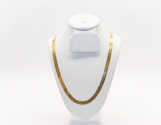 18K Gold Herringbone Chain