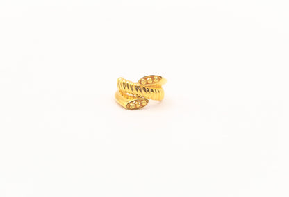 21K Gold Stalked Ring