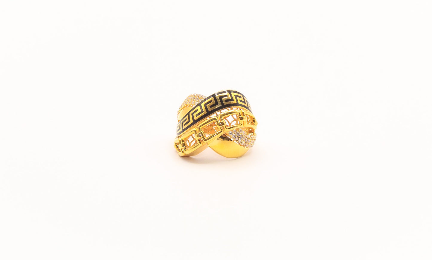 21k Gold Greek Key Ring