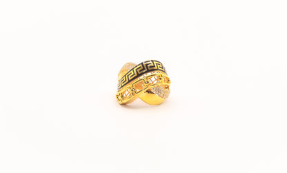 21k Gold Greek Key Ring