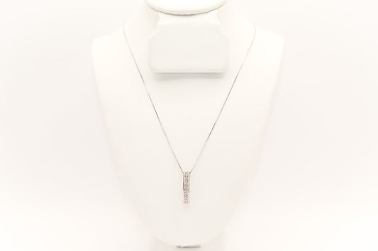 10K White Gold Diamond Necklace