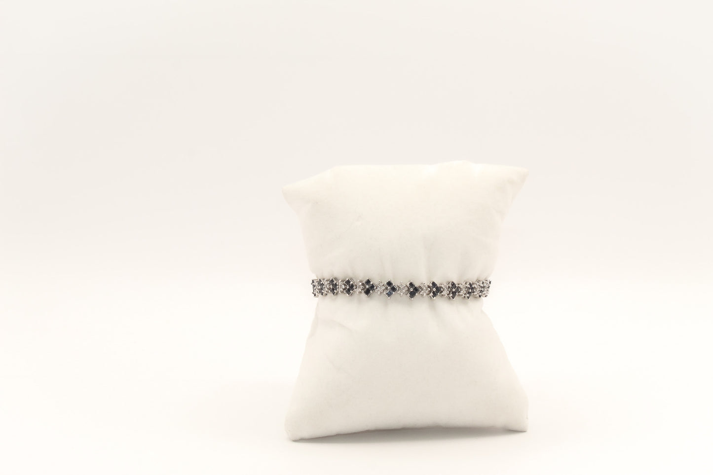 10K Sapphire Diamond Tennis Bracelet