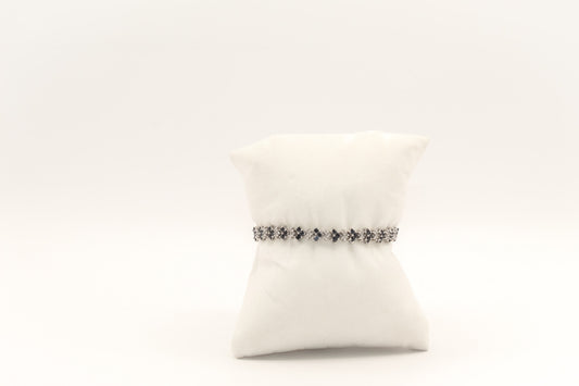 10K Sapphire Diamond Tennis Bracelet