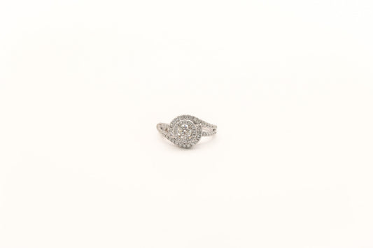 14K White Gold Diamond Ring