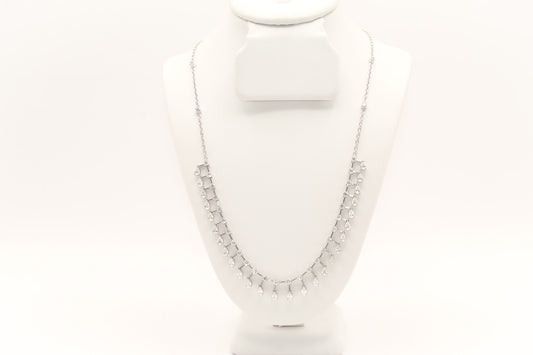 18K White Gold Diamond Necklace