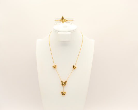 21K Gold Butterfly Half Set
