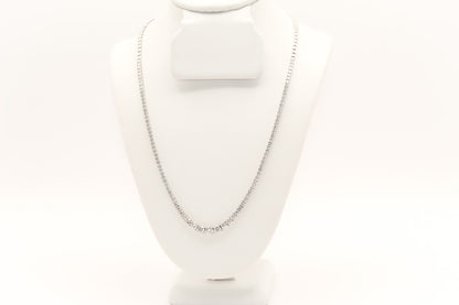 18K White Gold Graduated Diamond Necklace