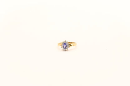 14K Gold Diamond Tanzanite Ring
