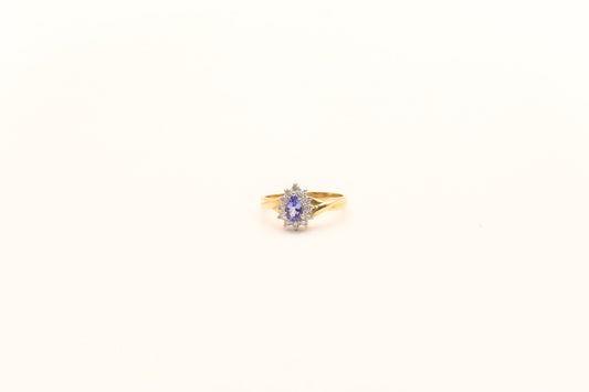 14K Gold Diamond Tanzanite Ring