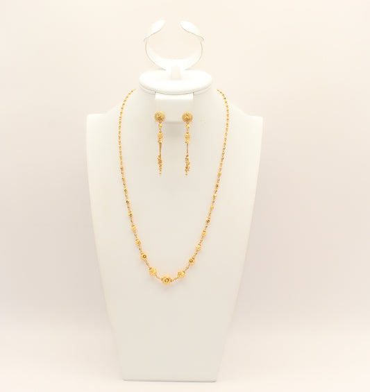 21K Gold Beaded Set