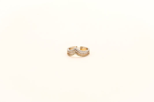 18K Diamond Trio Color Ring