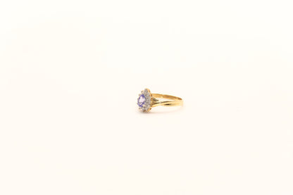 14K Gold Diamond Tanzanite Ring