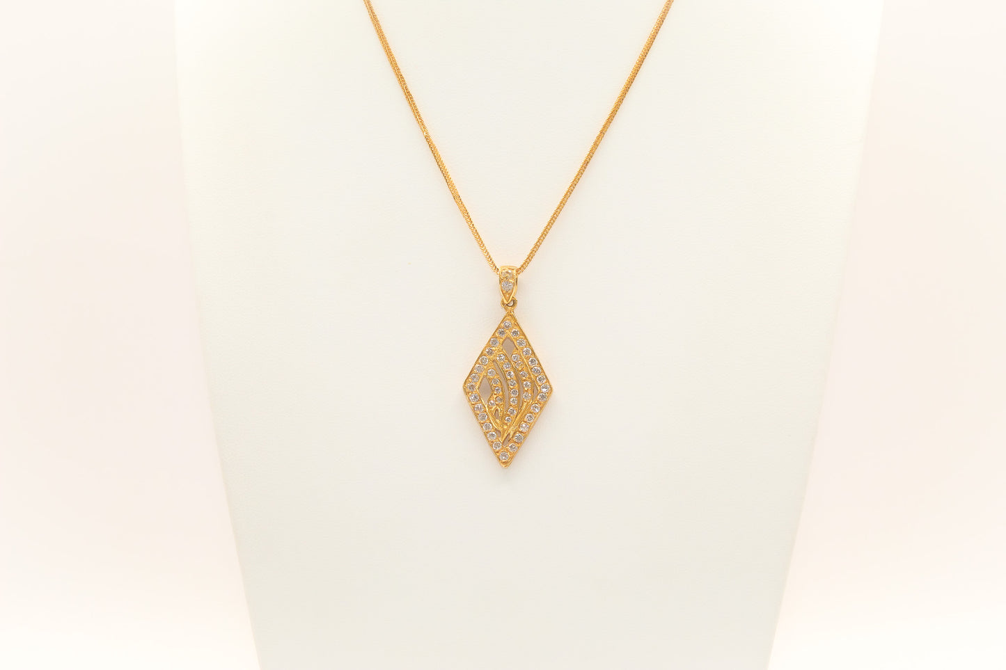21K Gold Studded Allah Pendant