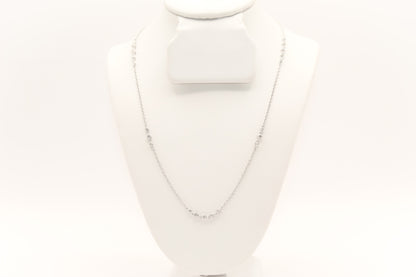 18K White Gold Diamond Necklace