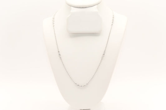 18K White Gold Diamond Necklace