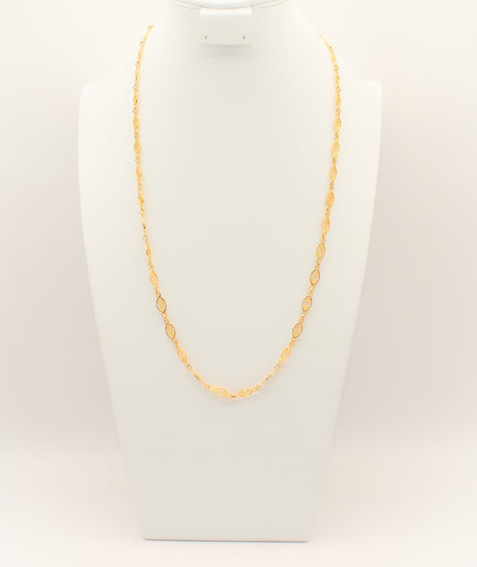 21K Gold Long Necklace