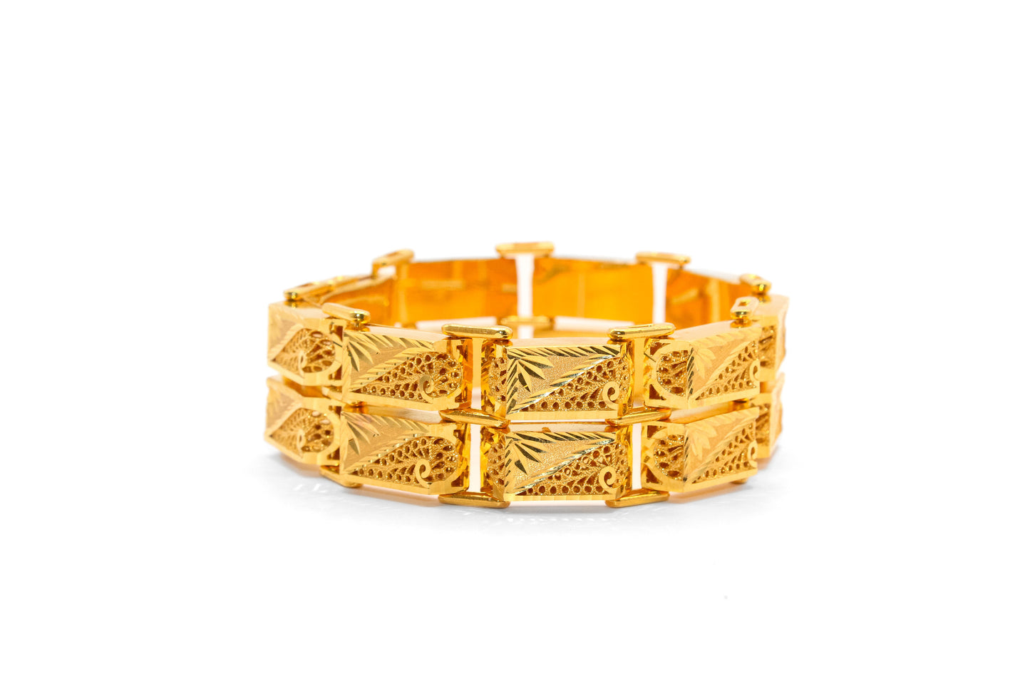 21K Gold Two Row Bracelet