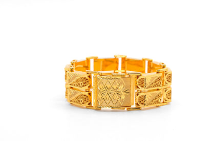 21K Gold Two Row Bracelet