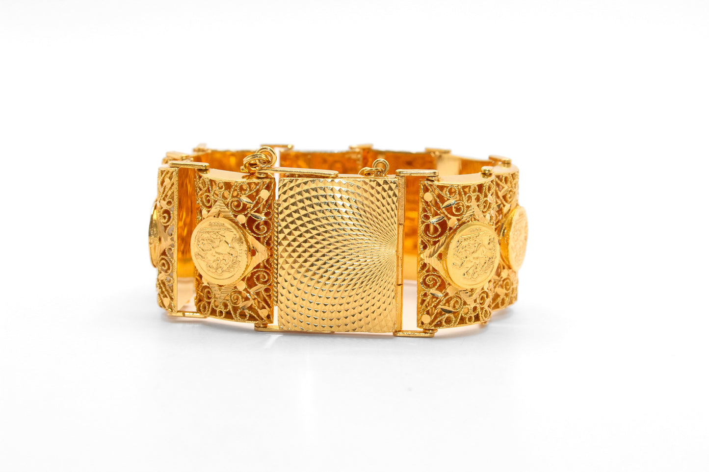 21K Gold Coin Bracelet