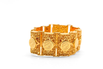 21K Gold Coin Bracelet