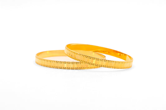 21K Gold Solid Bangles