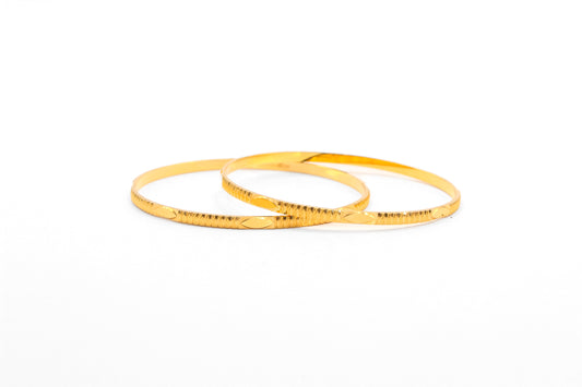 21K Gold Thin Solid Bangles