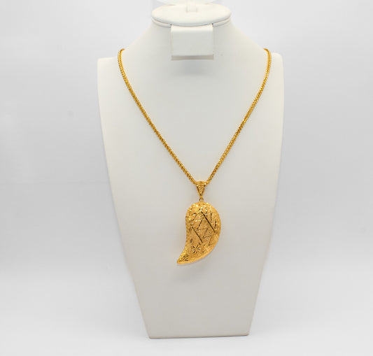 21K Gold Large Loza Pendant
