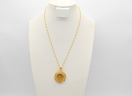 21K Gold Turkish Coin Necklace