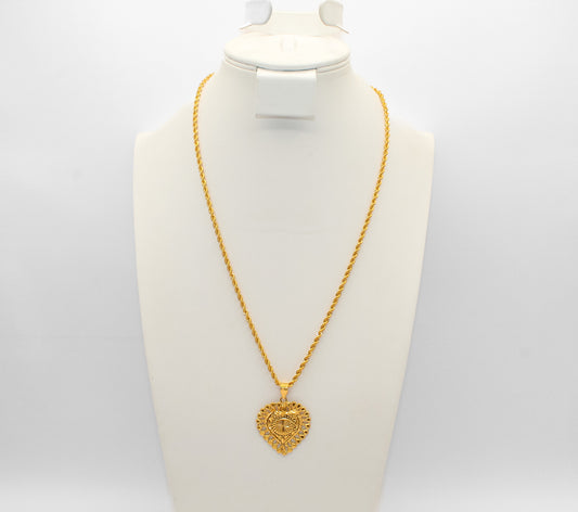 21K Gold Heart Necklace