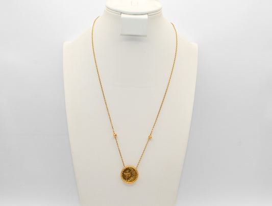 21K Gold Full Turkish Himo Coin Necklace