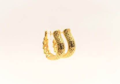 21K Gold Monaco Hoop Earrings