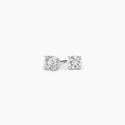 14K White Gold 1/4 Carat Diamond Stud Earrings