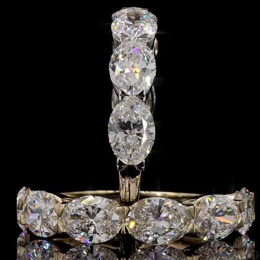 14K Gold Oval 3.03 Carat Diamond Band