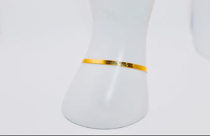 21K Gold Herringbone Bracelet