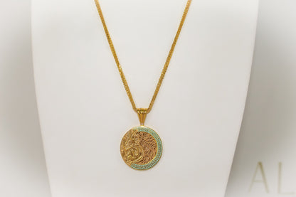 21k Gold Mashallah Necklace
