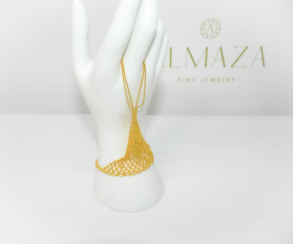 21K Gold Hand Bracelet