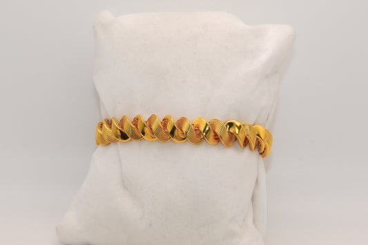 21K Gold Large Swirl Bracelet