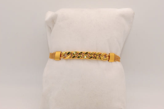 21K Gold Chain Link Bracelet