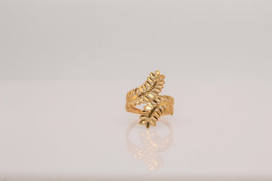 21K Leaf Ring