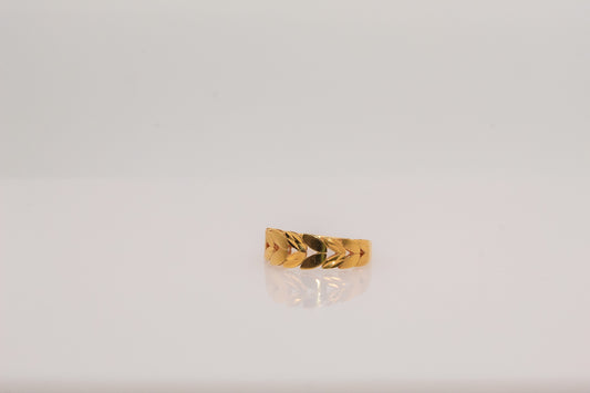 21K Gold Leaf Ring