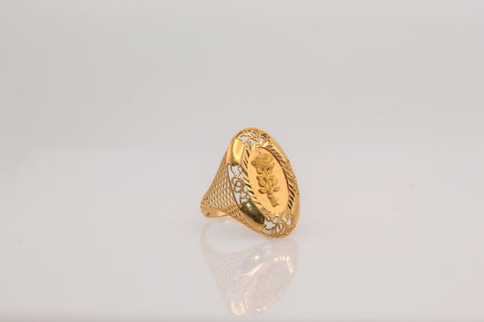 21K Gold Oval Ring