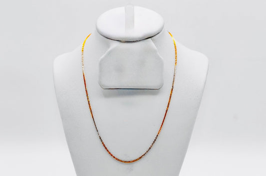 18K Gold Three Tone Delicate Chain