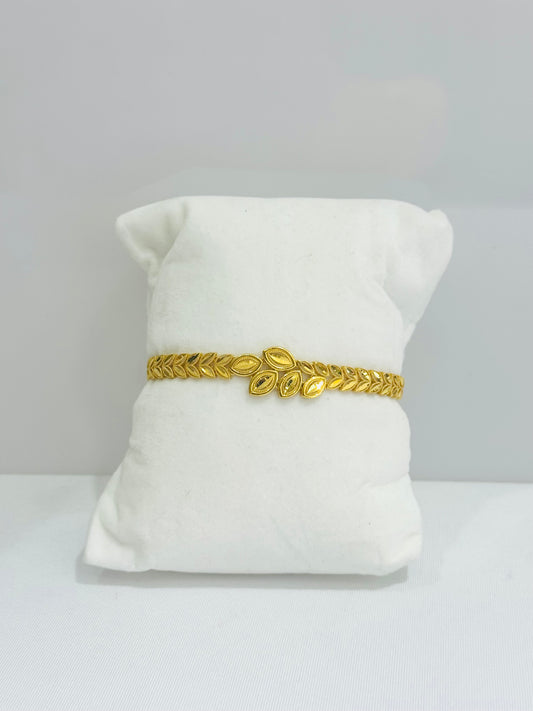 21K Gold Leaf Motif Bracelet