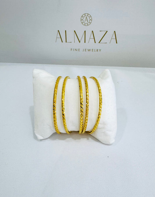 21k Gold Thin Bangles