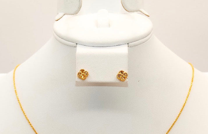 21K Gold Mini Flower Earrings