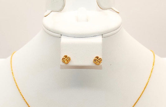 21K Gold Mini Flower Earrings