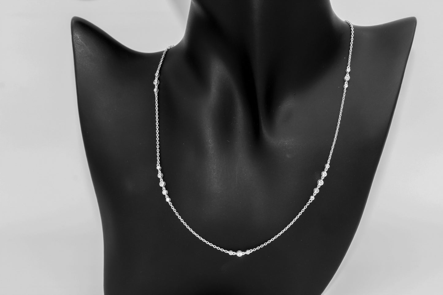 18K White Gold Diamond Necklace