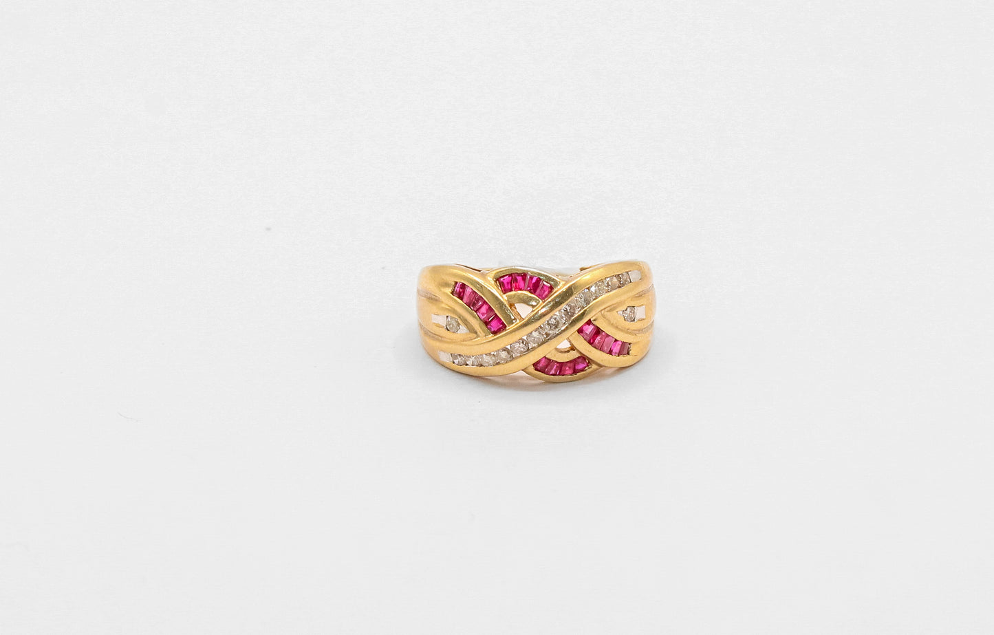 10K Gold Ruby Diamond Ring