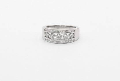 14K White Gold Diamond Cocktail Ring