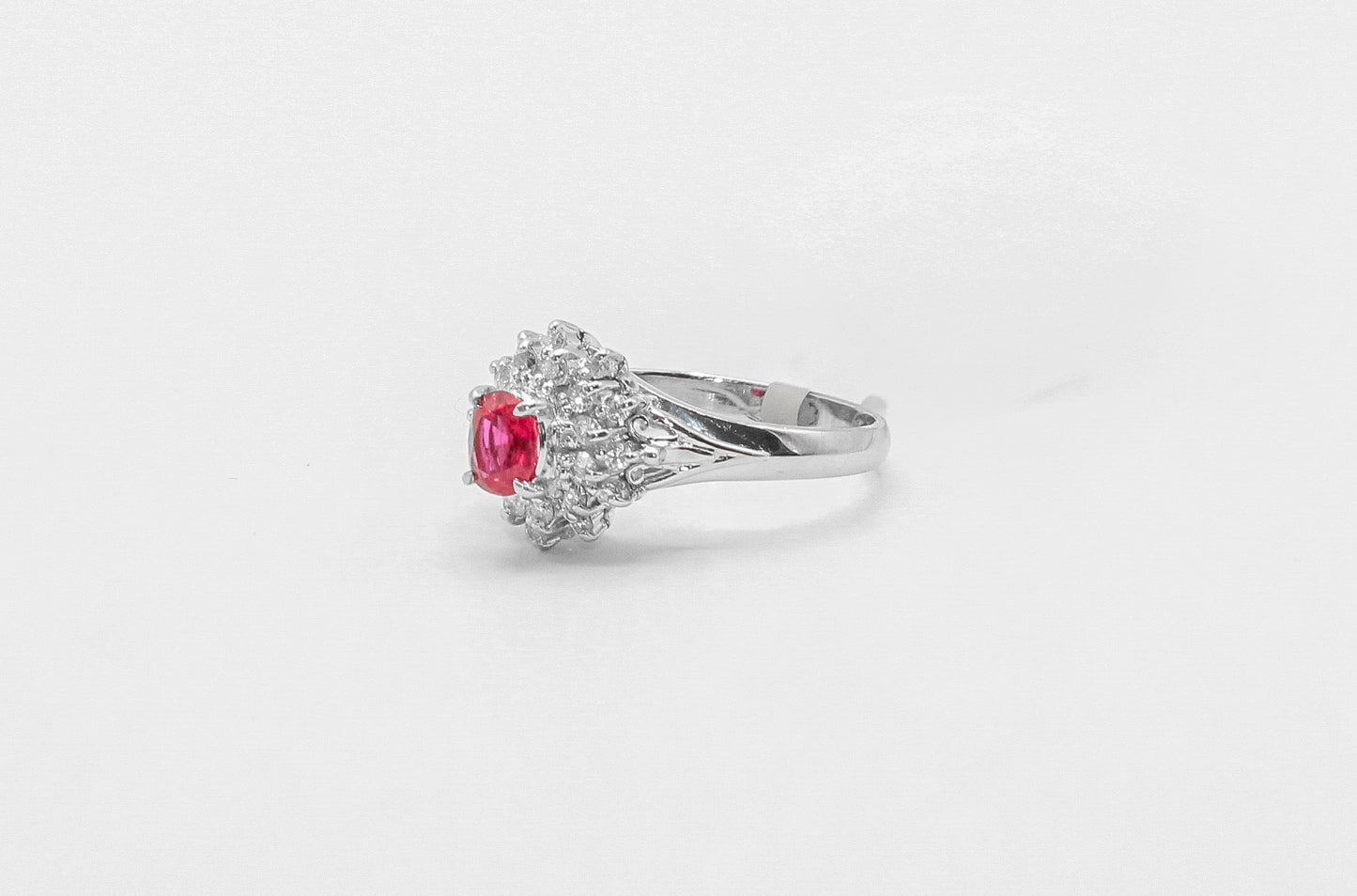 Platinum Ruby Diamond Ring